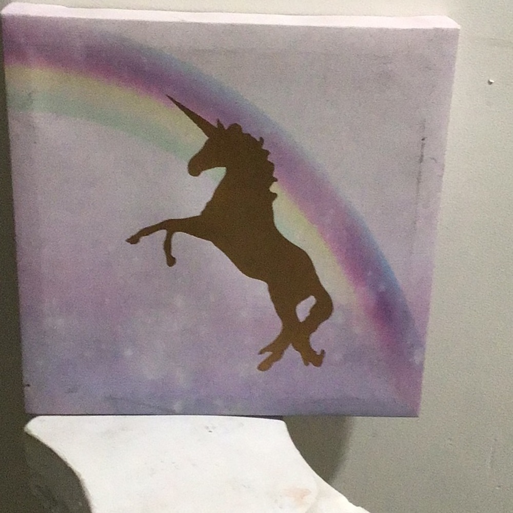 Gold Unicorn Print Art. Set Of Two.
